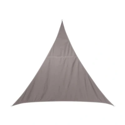 Image de Toile Solaire Voile d&#039;ombrage Triangulaire 4 x m en Tissu déperlant Coloris Taupe