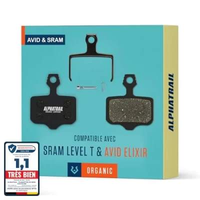 Image de Alphatrail Plaquettes de Frein Compatible avec Avid Elixir I Organique VTT Plaquette Un Kilométrage élevé Parfait pour à Disque vélo R 1 3 5 7 X7 CR 10 XO GT