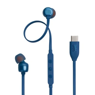 Image de Ecouteurs filaires JBL TUNE 310C USB C Bleu