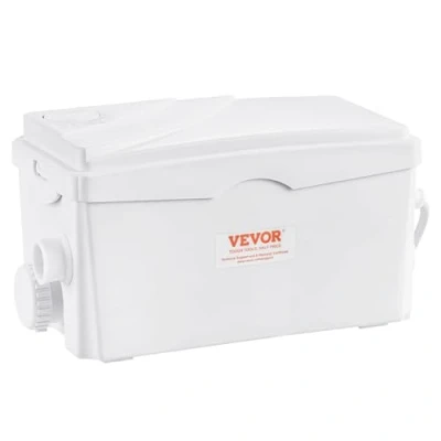 Image de VEVOR pompe de macération, 350 W, puisard d&#039;égouts macération avec 3 entrées d&#039;eau, débit 6000 L/h, levage 7 m pour élimination eaux usées, sous sol, cuisine, évier, douche, baignoire