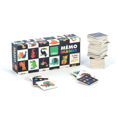 Image de Vilac Mémo imagier en Bois, Les Animaux Andy Westface, 7423, Multicouleur