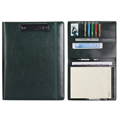 Image de Wonderpool Porte formulaires Documents Conférencier Portfolio Bloc Range Documents, Trieur Organiseur Planchettes pour Bureau Voyage école (A4,Vert)
