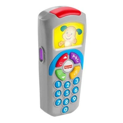 Image de Fisher Price Jouet D’Éveil Musical La Télécommande De Puppy Rires &amp; Éveil, Stimulation Vue, Ouïe Et Motricité Fine, Enfant, A Partir 6 Mois, Version: Allemande, HXB88