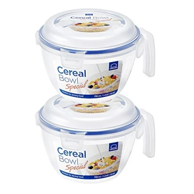 Image de Lock &amp; Récipient hermétique Rond de Stockage Nourriture, 300 ML Environ, Couvercle 1,27, Plastique, Claire, 18.7 x 14.5 cm