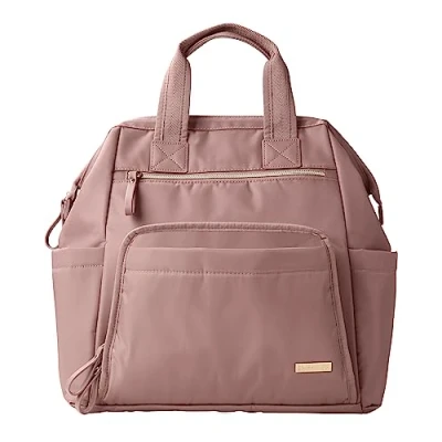 Image de Skip Hop Sac à dos langer avec grande capacité et structure ouverte matelas attache pour poussette, Rose poudré