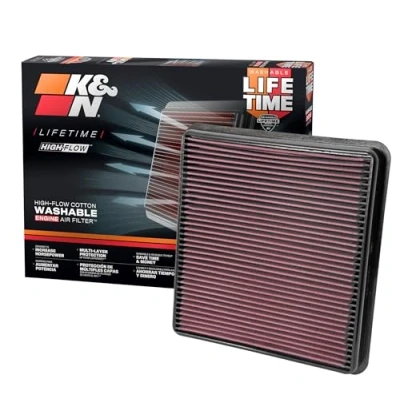 Image de K&amp;N 33 2387 Voiture Filtre à Air de Remplacement, Lavable et Réutilisable