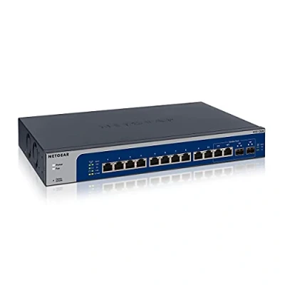 Image de NETGEAR (XS512EM) Plus Switch 10gb Ethernet Web Manageable Series 12 ports Multi Gigabit 2 SFP+ 10 Gigabit, bureau/en rack et protection à vie ProSAFE