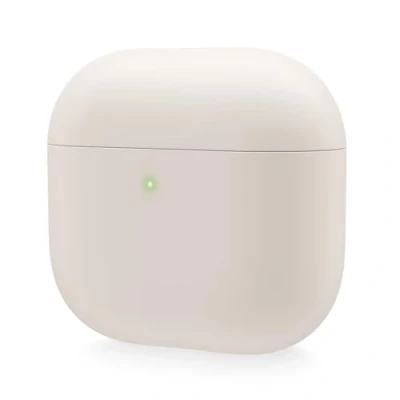 Image de elago Coque Liquid Hybrid Compatible avec AirPods 4 de Protection, Triple Chargement sans Fil, Résistant Aux Chocs, Facile à Nettoyer (Stone)
