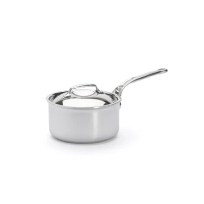 Image de De Buyer Casserole en Inox AFFINITY avec couvercle 18 cm Fabriquée France, Sans PFAS, Montée Rapide Température, 18/10, Tous Feux + Four, Finition Poli Brillant