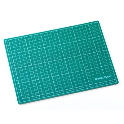 Image de transotype Tapis de découpe, 30 x 22 cm, vert/noir, support autocicatrisant avec trame fine, utilisable des deux côtés
