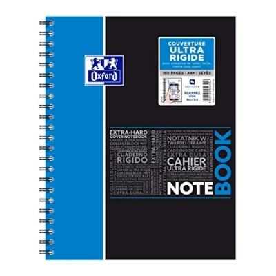 Image de Oxford NoteBook Cahier à Spirales A4+ 160 Pages Grands Carreaux Seyès Couverture Polypro Couleur Aléatoire