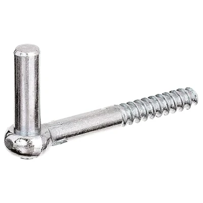 Image de Alberts 326128 Gond à visser crochet en J, avec filetage coupé acier inoxydable cote axe Ø13 mm longueur 155