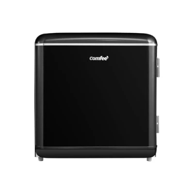 Image de Comfee&#039; RCD50BL2EURT(E) Mini Réfrigérateur Monoporte, 47L, Design Rétro, avec Compartiment Réfrigérant, Thermostats Réglables, Faible Bruit, Adapté à la Maison et au Bureau, Noir