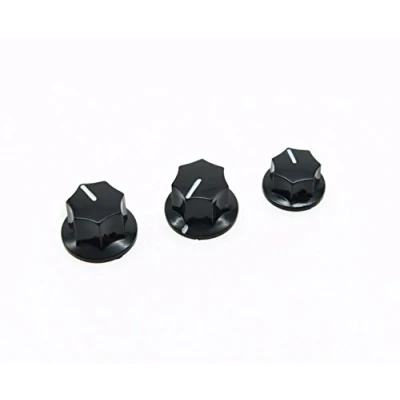 Image de Dopro Lot de 3 boutons basse Jazz J en laiton noir 6,35 mm
