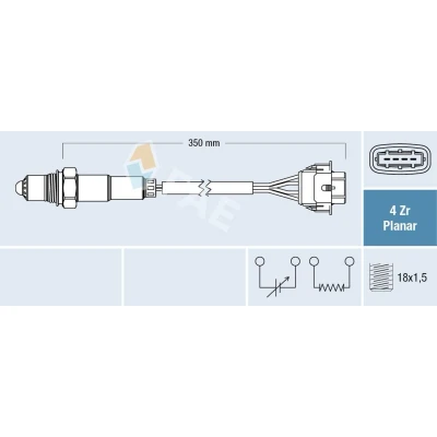 Image de FAE 77208 Sonde lambda OPEL: Corsa D 3/5 portes, Meriva A, C CHEVROLET: Captiva, VAUXHALL: Astra Mk5, Tigra Mk2 TwinTop