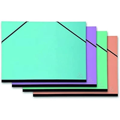 Image de Exacompta Réf. 25680E 1 carton à dessin Aquarel avec élastiques intérieur papier noir dos toilé dimensions 32 x 45 cm format classer A3 (297 420 mm) couleurs aléatoires