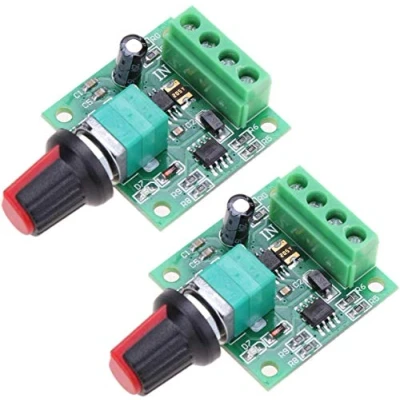 Image de DollaTek 2Pcs Régulateur de Vitesse Moteur RR Pwm 15V DC 1.8V 3V 5V 6V 12V 2A Basse Tension