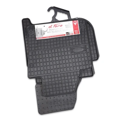 Image de FROGUM 0395 Ensemble de tapis sol Caoutchouc avant et arrière 4 noir Sur mesure VOLKSWAGEN: Touran I