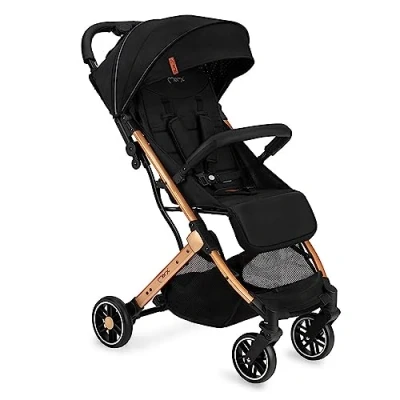 Image de poussette MoMi ESTELLE à partir de 6 mois (jusqu&#039;à 15 kg), pliante avec harnais sécurité 5 points, panier courses fonction dépliage, poignée télescopique traction