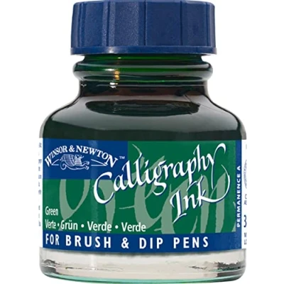 Image de WINSOR &amp; NEWTON ENCRE DE CALLIGRAPHIE 30ML VERT