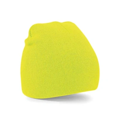 Image de Beechfield Original Pull on Beanie Bonnet, Jaune Fluo, Taille Unique Mixte