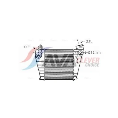 Image de PRASCO AIA4200 Intercooler avec raccords rapides VOLKSWAGEN: Golf 4, Bora Berline, Variant, SEAT: Leon I 3/5 portes, Toledo 2 Limousine