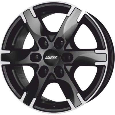 Image de ALUTEC 6Trou 17Pouce 139.7mm Jante alu Titan mattschwarz Front poliert TIT75738ML13 1