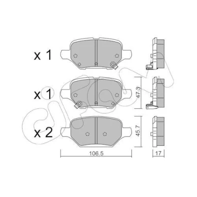 Image de CIFAM 822 1213 0 Jeu de plaquettes frein avec indicateur d&#039;usure OPEL: Mokka / X, VAUXHALL: X