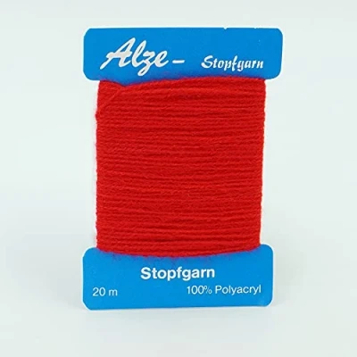Image de Trimz 505 809 5 Laine à repriser, Polyester, Rouge, 5x20m