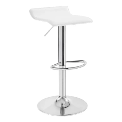 Image de WOLTU 1 x Tabouret de Bar Design en Similicuir,Tabouret Anti dérapante,Blanc BH11ws