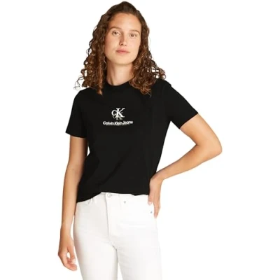 Image de Calvin Klein Jeans Shadow Graphic Regular TEE Tshirt imprimé, Femme, Taille: XL, Black