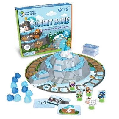 Image de Learning Resources d&#039;addition et de soustraction Summit Sums, Enfants, Jeu société mathématiques pour 2 à 4 Joueurs, dès 5 Ans, LER5026, Multi, Medium