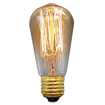 Image de hntoolight Ampoule Edison vintage E27 220 V Lampe rétro 40 W à incandescence Filament Bul (Filment ST58, Blanc chaud (2700 3000 K)