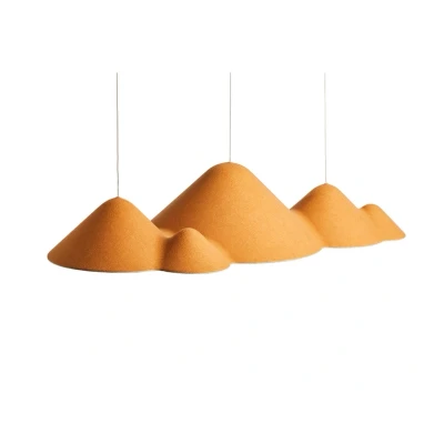 Image de LOOM DESIGN Suspension LED Panorama, jaune/gris feutre 106 cm