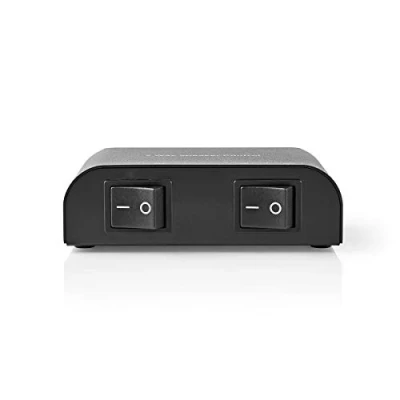 Image de Nedis Boîtier de Commande Haut parleurs Commutation Entre 2 Paires ou Lecture simultanée interrupteurs à Bascule séparés 4 16 Ohm, 150 W Noir