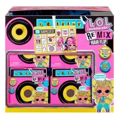 Image de L.O.L. Surprise!, Remix Hair Flip 15 Surprises Dont 1 Poupée 8 cm, Tiny Disque à écouter sur Le Speaker, Modèles Aléatoires Collectionner, Jouet pour Enfants dès 3 Ans, LLUG8