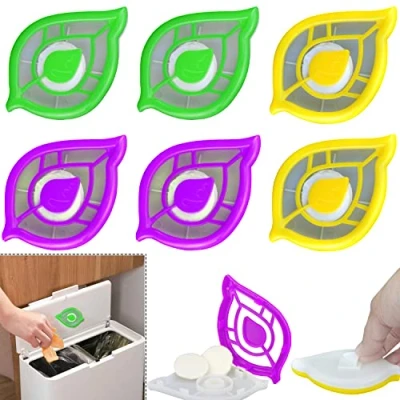 Image de SRV Hub Lot de 6 désodorisants autocollants pour couvercle poubelle à pédale Parfum Odeur fraîche assortie
