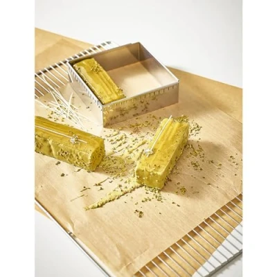 Image de De Buyer Cadre à entremets carré extensible en inox 30 x 5 cm (max 57 cm)