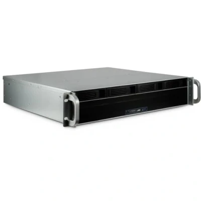 Image de Inter Tech IPC 2U 2404S Support Noir, Argent