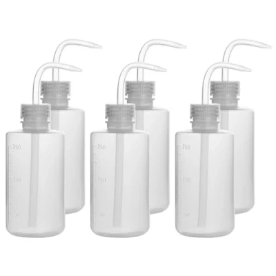 Image de stonylab 6 Paquet 250 ml Flacons de Lavage en Plastique à Squeeze avec LDPE Ouverture Etroite, Bouteille D&#039;arrosage Presser Wash Bottle,