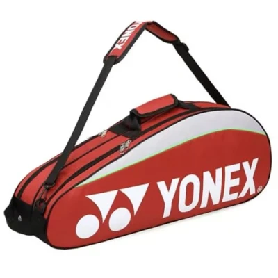 Image de YONEX Sac de badminton pour raquettes tennis, et squash Bleu, noir, rouge, jaune, rose vert Peut contenir jusqu&#039;à 6 + 3 poches latérales compartiment à chaussures