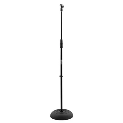 Image de Tiger MCA14 BK Pied de Microphone Base Ronde Noir