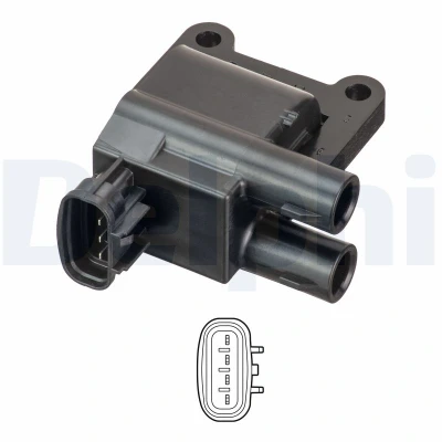 Image de DELPHI GN10981 12B1 Bobine d&#039;allumage 4 12 TOYOTA: Corolla VIII Liftback, Compact