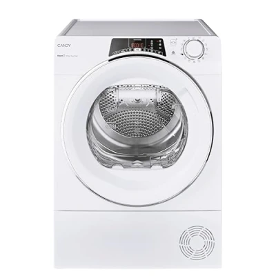Image de Candy RapidÓ ROE H10A2TCEX S, Sèche linge 10 kg condensation, pompe à chaleur, Wi Fi, Alexa et Google Home, 7 programmes rapides, tiroir Easy Case, classe A++, blanc