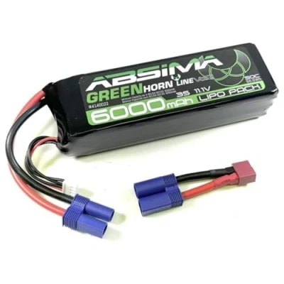 Image de Absima Batterie Rechargeable LiPo 11.1V 6000mAh Nombre de cellules : 3 50 C Stick Plug EC5