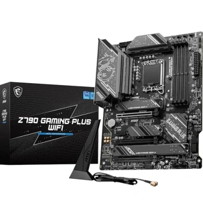 Image de MSI Z790 Gaming Plus WiFi Carte mère, ATX pour processeurs Intel de 14e, 13e et 12e gén, LGA 1700 DDR5 Memory Boost 7200+MHz/OC, 1 x PCIe 5.0 x16, 4 M.2 Gen4, 2.5G LAN, Wi FI 6E