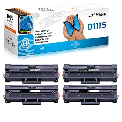 Image de LOSMANN 4x Toner compatible pour Samsung MLT D111S D111L Xpress M2021W M2022 M2022W M2026 M2026W M2070 M2070F M2070FW M2070W M2071FH M2071FW M2071HW M2071W M2078 M2078F M2078FW M2078W