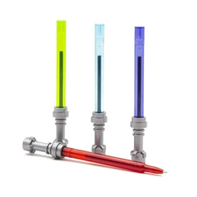 Image de IQ LEGO Papeterie Star Wars Stylo à bille gel sabre laser pack de 4 édition multicolore Cap Off