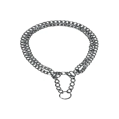 Image de Trixie Chromed Double Row Semi Choke Chain with Strain Relief, 40 cm x 2.0 mm