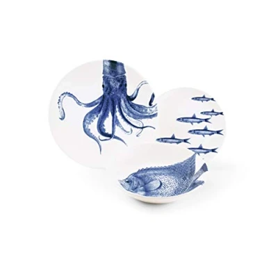 Image de Excelsa Flore et Faune Set de table : 3 assiettes, céramique